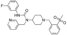 N'-(3-FLUOROPHENYL)-N-(1-[2-(METHYLSULFONYL)BENZYL]PIPERIDIN-4-YL)-N-(PYRIDIN-3-YLMETHYL)UREA 结构式