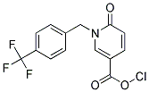 5-CHLORO-1-[4-(TRIFLUOROMETHYL)BENZYL]PYRID-2-ONE-5-CARBOXYLIC ACID 结构式