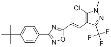 3-[4-(TERT-BUTYL)PHENYL]-5-{2-[5-CHLORO-1-METHYL-3-(TRIFLUOROMETHYL)-1H-PYR AZOL-4-YL]VINYL}-1,2,4-OXADIAZOLE 结构式