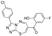 [3-(4-CHLOROPHENYL)[1,2,4]TRIAZOLO[3,4-B][1,3,4]THIADIAZEPIN-7-YL](5-FLUORO-2-HYDROXYPHENYL)METHANON 结构式