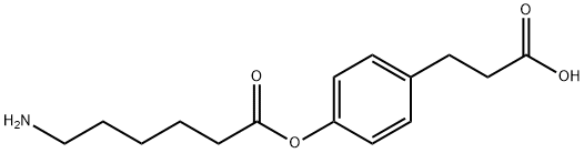 3-(4-(6-AMINOCAPROYLOXY)PHENYL)PROPIONIC ACID 结构式