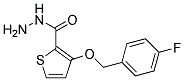 3-(4-FLUOROBENZYLOXY)THIOPHENE-2-CARBOXYLIC HYDRAZID 结构式