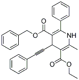 3-ETHYL-5-BENZYL-2-METHYL-4-PHENYLETHYNYL-6-PHENYL-1,4-(+/-)-DIHYDROPYRIDINE-3,5-DICARBOXYLATE 结构式