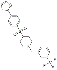 4-([4-(2-THIENYL)PHENYL]SULFONYL)-1-[3-(TRIFLUOROMETHYL)BENZYL]PIPERIDINE 结构式