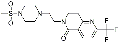 6-(2-[4-(METHYLSULFONYL)PIPERAZIN-1-YL]ETHYL)-2-(TRIFLUOROMETHYL)-1,6-NAPHTHYRIDIN-5(6H)-ONE 结构式