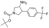 3-AMINO-4-(4-TRIFLUOROMETHYLPHENYL)-1-BOC-PYRROLIDINE 结构式