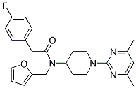 N-[1-(4,6-DIMETHYLPYRIMIDIN-2-YL)PIPERIDIN-4-YL]-2-(4-FLUOROPHENYL)-N-(2-FURYLMETHYL)ACETAMIDE 结构式