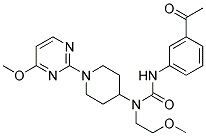 N'-(3-ACETYLPHENYL)-N-(2-METHOXYETHYL)-N-[1-(4-METHOXYPYRIMIDIN-2-YL)PIPERIDIN-4-YL]UREA 结构式