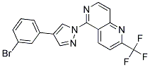 5-[4-(3-Bromophenyl)-1H-pyrazol-1-yl]-2-(trifluoromethyl)-1,6-naphthyridine 结构式