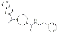 N-(2-PHENYLETHYL)-4-(THIENO[3,2-B]THIEN-2-YLCARBONYL)-1,4-DIAZEPANE-1-CARBOXAMIDE 结构式