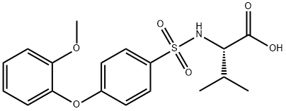 N-[4-(2-甲氧基苯氧基)苯基磺酰基]-DL-缬氨酸 结构式
