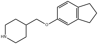 4-[(2,3-DIHYDRO-1H-INDEN-5-YLOXY)METHYL]PIPERIDINE 结构式