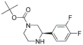 (R)-3-(3,4-DIFLUORO-PHENYL)-PIPERAZINE-1-CARBOXYLIC ACID TERT-BUTYL ESTER 结构式