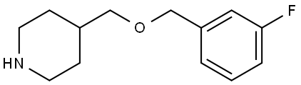 4-{[(3-FLUOROBENZYL)OXY]METHYL}PIPERIDINE 结构式
