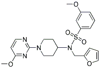 N-(2-FURYLMETHYL)-3-METHOXY-N-[1-(4-METHOXYPYRIMIDIN-2-YL)PIPERIDIN-4-YL]BENZENESULFONAMIDE 结构式
