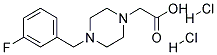 [4-(3-FLUORO-BENZYL)-PIPERAZIN-1-YL]-ACETIC ACID DIHYDROCHLORIDE 结构式