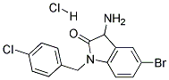 3-AMINO-5-BROMO-1-(4-CHLORO-BENZYL)-1,3-DIHYDRO-INDOL-2-ONE HYDROCHLORIDE 结构式