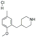 4-(2-METHOXY-5-METHYL-BENZYL)-PIPERIDINE HYDROCHLORIDE 结构式