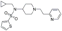 N-(CYCLOPROPYLMETHYL)-N-[1-(2-PYRIDIN-2-YLETHYL)PIPERIDIN-4-YL]THIOPHENE-2-SULFONAMIDE 结构式