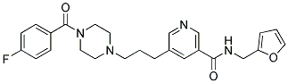 5-(3-[4-(4-FLUOROBENZOYL)PIPERAZIN-1-YL]PROPYL)-N-(2-FURYLMETHYL)NICOTINAMIDE 结构式