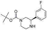 (R)-3-(3-FLUORO-PHENYL)-PIPERAZINE-1-CARBOXYLIC ACID TERT-BUTYL ESTER 结构式