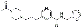 5-[3-(4-ACETYLPIPERAZIN-1-YL)PROPYL]-N-(2-FURYLMETHYL)NICOTINAMIDE 结构式