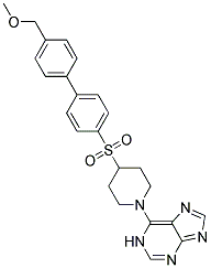 6-(4-([4'-(METHOXYMETHYL)BIPHENYL-4-YL]SULFONYL)PIPERIDIN-1-YL)-1H-PURINE 结构式