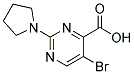 5-BROMO-2-PYRROLIDIN-1-YLPYRIMIDINE-4-CARBOXYLIC ACID 结构式