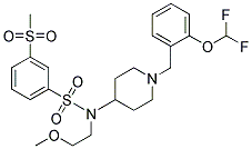N-(1-[2-(DIFLUOROMETHOXY)BENZYL]PIPERIDIN-4-YL)-N-(2-METHOXYETHYL)-3-(METHYLSULFONYL)BENZENESULFONAMIDE 结构式
