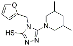 5-(3,5-DIMETHYLPIPERIDIN-1-YL)-4-(2-FURYLMETHYL)-4H-1,2,4-TRIAZOLE-3-THIOL 结构式