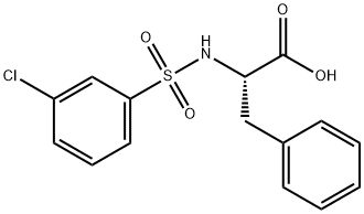 N-(3-氯苯磺酰基)苯丙酸胺 结构式