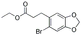 3-(6-BROMO-BENZO[1,3]DIOXOL-5-YL)-PROPIONIC ACID ETHYL ESTER 结构式