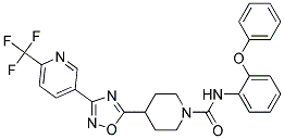 N-(2-PHENOXYPHENYL)-4-(3-[6-(TRIFLUOROMETHYL)PYRIDIN-3-YL]-1,2,4-OXADIAZOL-5-YL)PIPERIDINE-1-CARBOXAMIDE 结构式