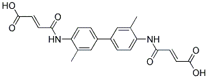 3-[4'-(3-CARBOXY-ACRYLOYLAMINO)-3,3'-DIMETHYL-BIPHENYL-4-YLCARBAMOYL]-ACRYLIC ACID 结构式