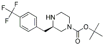 (R)-3-(4-TRIFLUOROMETHYL-BENZYL)-PIPERAZINE-1-CARBOXYLIC ACID TERT-BUTYL ESTER 结构式