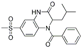 4-BENZOYL-3-ISOBUTYL-7-(METHYLSULFONYL)-3,4-DIHYDROQUINOXALIN-2(1H)-ONE 结构式