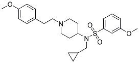 N-(CYCLOPROPYLMETHYL)-3-METHOXY-N-(1-[2-(4-METHOXYPHENYL)ETHYL]PIPERIDIN-4-YL)BENZENESULFONAMIDE 结构式