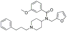 N-(2-FURYLMETHYL)-3-METHOXY-N-[1-(3-PHENYLPROPYL)PIPERIDIN-4-YL]BENZAMIDE 结构式