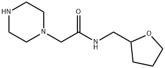 2-PIPERAZIN-1-YL-N-(TETRAHYDRO-FURAN-2-YLMETHYL)-ACETAMIDE 结构式