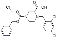 4-(2,4-DICHLORO-BENZYL)-PIPERAZINE-1,3-DICARBOXYLIC ACID 1-BENZYL ESTER HYDROCHLORIDE 结构式