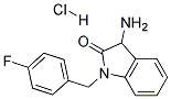 3-AMINO-1-(4-FLUORO-BENZYL)-1,3-DIHYDRO-INDOL-2-ONE HYDROCHLORIDE 结构式