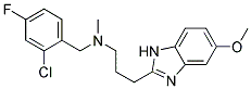N-(2-CHLORO-4-FLUOROBENZYL)-3-(5-METHOXY-1H-BENZIMIDAZOL-2-YL)-N-METHYLPROPAN-1-AMINE 结构式