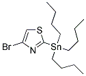 4-BROMO-2-(TRIBUTYLSTANNYL)THIAZOLE 结构式