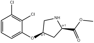 METHYL (2S,4S)-4-(2,3-DICHLOROPHENOXY)-2-PYRROLIDINECARBOXYLATE 结构式