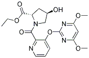 (2S,4R)-1-[[3-[(4,6-DIMETHOXYPYRIMIDIN-2-YL)OXY]PYRIDIN-2-YL]CARBONYL]-4-HYDROXYPYRROLIDINE-2-CARBOXYLIC ACID, ETHYL ESTER 结构式