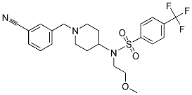 N-[1-(3-CYANOBENZYL)PIPERIDIN-4-YL]-N-(2-METHOXYETHYL)-4-(TRIFLUOROMETHYL)BENZENESULFONAMIDE 结构式