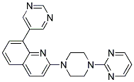 8-PYRIMIDIN-5-YL-2-(4-PYRIMIDIN-2-YLPIPERAZIN-1-YL)QUINOLINE 结构式