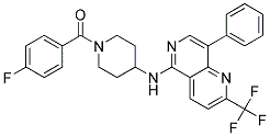 N-[1-(4-FLUOROBENZOYL)PIPERIDIN-4-YL]-8-PHENYL-2-(TRIFLUOROMETHYL)-1,6-NAPHTHYRIDIN-5-AMINE 结构式