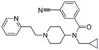 3-CYANO-N-(CYCLOPROPYLMETHYL)-N-[1-(2-PYRIDIN-2-YLETHYL)PIPERIDIN-4-YL]BENZAMIDE 结构式