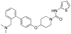 4-((2'-[(DIMETHYLAMINO)METHYL]BIPHENYL-4-YL)OXY)-N-2-THIENYLPIPERIDINE-1-CARBOXAMIDE 结构式